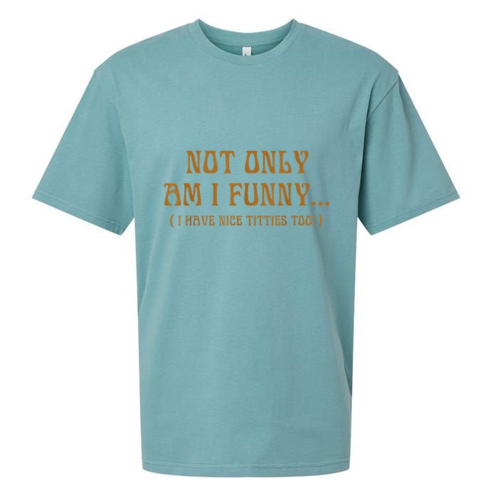 Not Only Am I Funny I Have Nice Titties Too Sueded Cloud Jersey T-Shirt