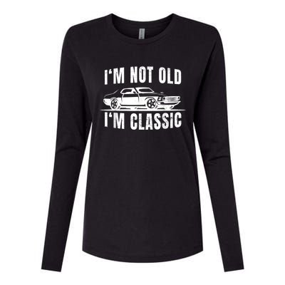 Not Old but Classic | Dad & Grandpa Oldtimer Car Gift Womens Cotton Relaxed Long Sleeve T-Shirt