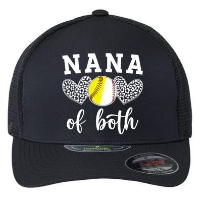 Nana Of Both Baseball Softball Nana Of Ballers Meaningful Gift Flexfit Unipanel Trucker Cap