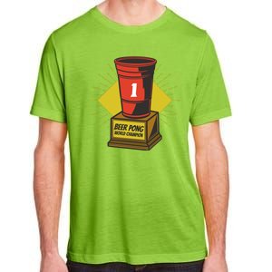 Number One Beer Pong Champion Adult ChromaSoft Performance T-Shirt