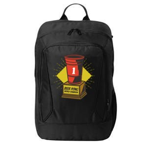 Number One Beer Pong Champion City Backpack