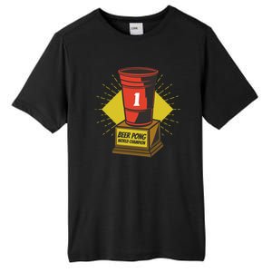 Number One Beer Pong Champion Tall Fusion ChromaSoft Performance T-Shirt