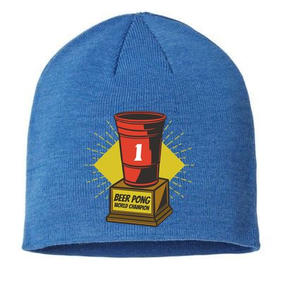 Number One Beer Pong Champion Sustainable Beanie