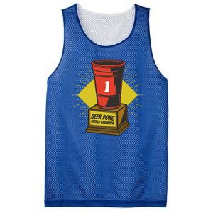 Number One Beer Pong Champion Mesh Reversible Basketball Jersey Tank