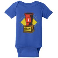 Number One Beer Pong Champion Baby Bodysuit