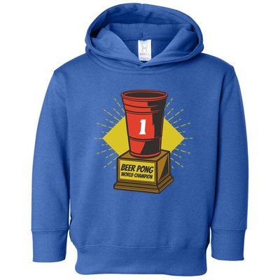 Number One Beer Pong Champion Toddler Hoodie