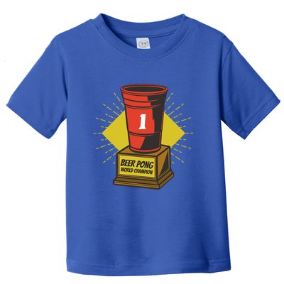 Number One Beer Pong Champion Toddler T-Shirt