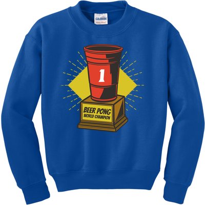 Number One Beer Pong Champion Kids Sweatshirt