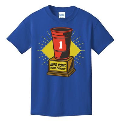 Number One Beer Pong Champion Kids T-Shirt