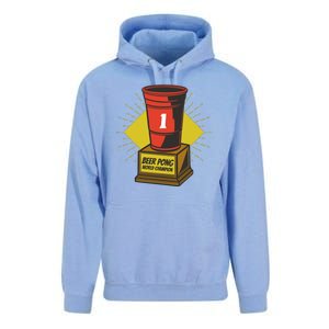 Number One Beer Pong Champion Unisex Surf Hoodie