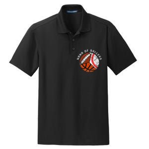 Nana Of Ballers Funny Baseball Basketball Football Nana Dry Zone Grid Polo