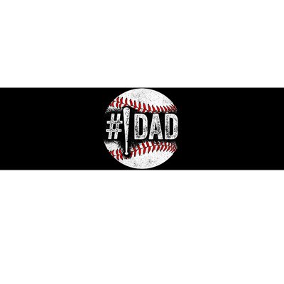 Number One Baseball Dad For Fathers Day Bumper Sticker