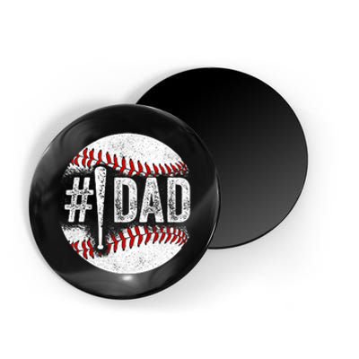 Number One Baseball Dad For Fathers Day Magnet