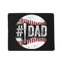 Number One Baseball Dad For Fathers Day Mousepad