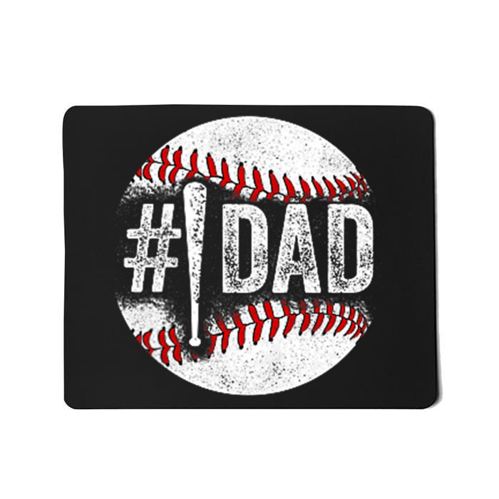 Number One Baseball Dad For Fathers Day Mousepad