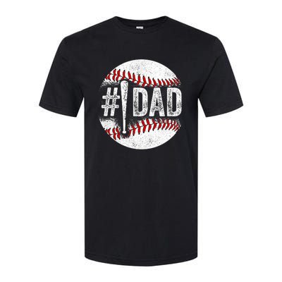 Number One Baseball Dad For Fathers Day Softstyle® CVC T-Shirt