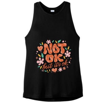 Not Ok But It's Ok Ladies PosiCharge Tri-Blend Wicking Tank