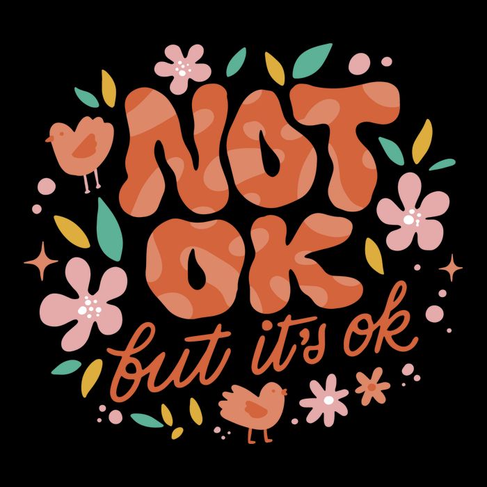 Not Ok But It's Ok Youth Performance Sprint T-Shirt