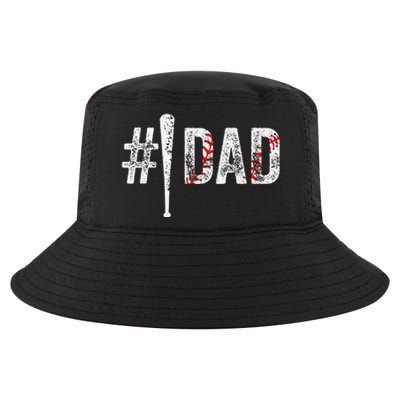 Number One Baseball Dad Funny Fathers Day Gift For Daddy Cool Comfort Performance Bucket Hat