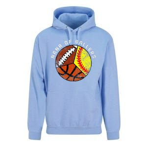 Nana Of Ballers Funny Softball Basketball Football Nana Unisex Surf Hoodie