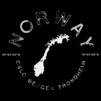 Norway Oslo Bergen Graphic Vintage Retro Button