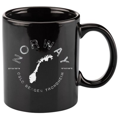 Norway Oslo Bergen Graphic Vintage Retro 11oz C Handle Ceramic Mug