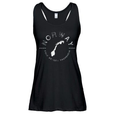 Norway Oslo Bergen Graphic Vintage Retro Ladies Essential Flowy Tank