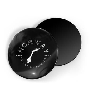 Norway Oslo Bergen Graphic Vintage Retro Magnet