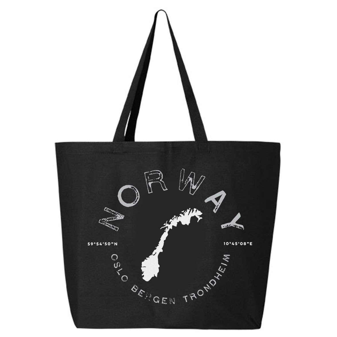 Norway Oslo Bergen Graphic Vintage Retro 25L Jumbo Tote