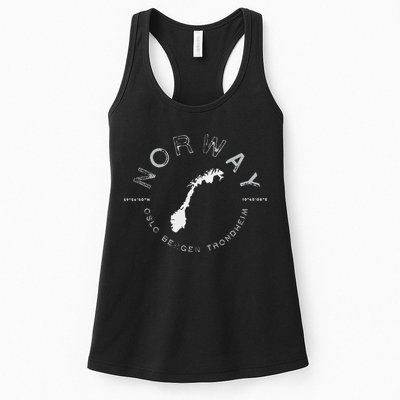 Norway Oslo Bergen Graphic Vintage Retro Womens Tank Top