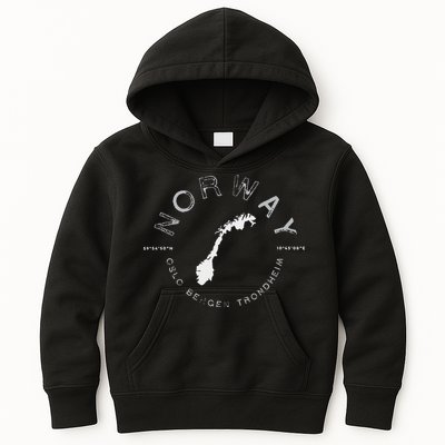 Norway Oslo Bergen Graphic Vintage Retro Kids Hoodie