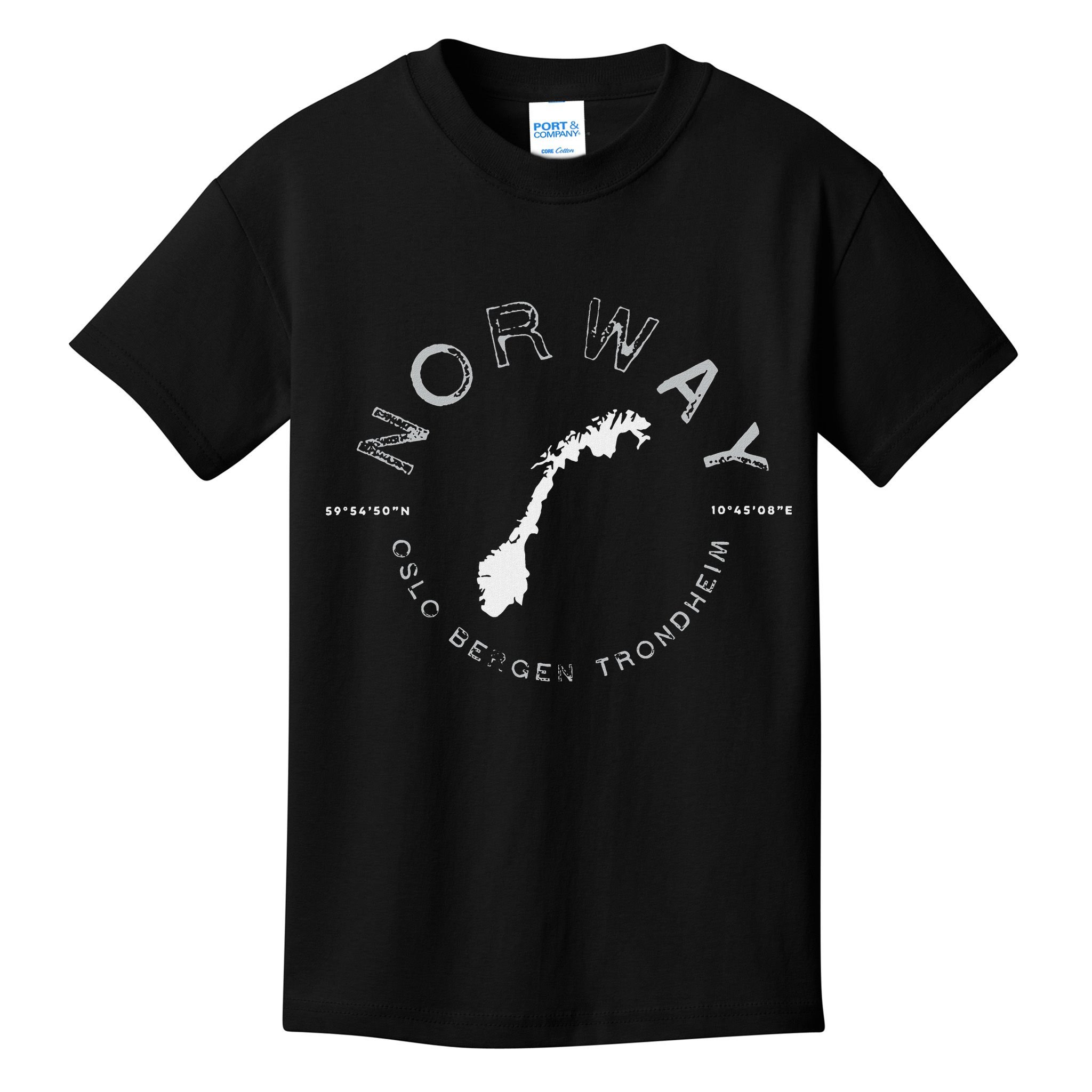 Norway Oslo Bergen Graphic Vintage Retro Kids T-Shirt