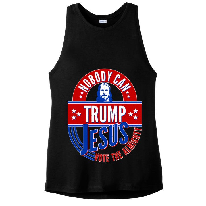 Nobody Can Trump Jesus Vote The Almighty Ladies PosiCharge Tri-Blend Wicking Tank