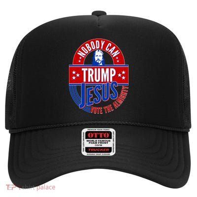Nobody Can Trump Jesus Vote The Almighty High Crown Mesh Back Trucker Hat