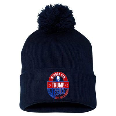 Nobody Can Trump Jesus Vote The Almighty Pom Pom 12in Knit Beanie