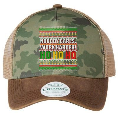 Nobody Care Work Hardy Ugly Christmas Sweater Legacy Tie Dye Trucker Hat