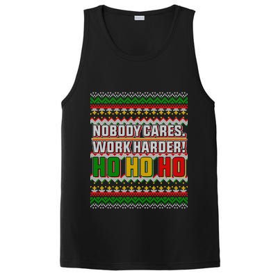 Nobody Care Work Hardy Ugly Christmas Sweater PosiCharge Competitor Tank
