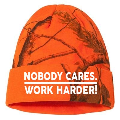 Nobody Cares Work Harder meme Kati Licensed 12" Camo Beanie