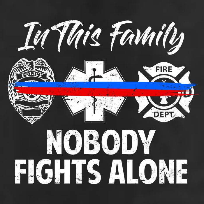 Nobody Fight Alone Support Police EMS Fireman 11oz C Handle Ceramic Mug