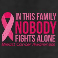 Nobody Fights Alone Breast Cancer 7 Panel Mesh Trucker Snapback Hat