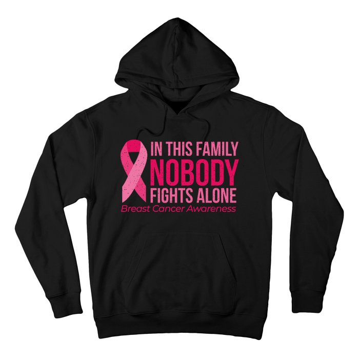 Nobody Fights Alone Breast Cancer Hoodie