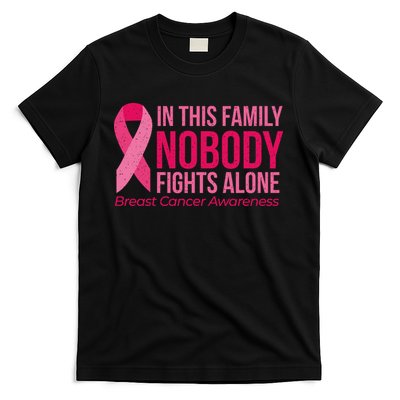 Nobody Fights Alone Breast Cancer T-Shirt