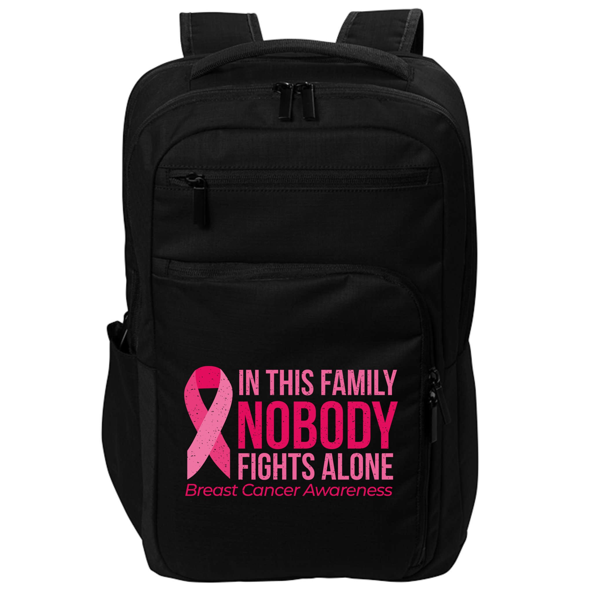 Nobody Fights Alone Breast Cancer Impact Tech Backpack