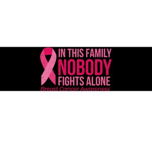 Nobody Fights Alone Breast Cancer Bumper Sticker