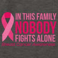Nobody Fights Alone Breast Cancer Vector Backpack