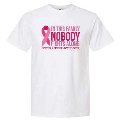 Nobody Fights Alone Breast Cancer Garment-Dyed Heavyweight T-Shirt