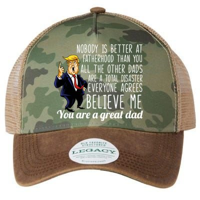 Nobody Is Better At Fatherhood Donald Trump Dad Legacy Tie Dye Trucker Hat