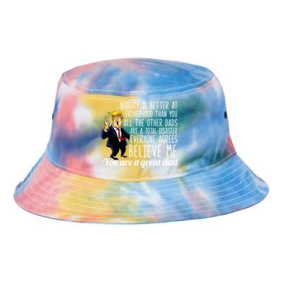 Nobody Is Better At Fatherhood Donald Trump Dad Tie Dye Newport Bucket Hat