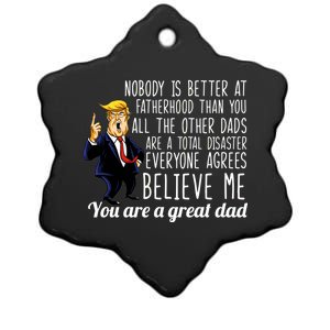 Nobody Is Better At Fatherhood Donald Trump Dad Ceramic Star Ornament