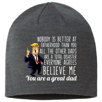 Nobody Is Better At Fatherhood Donald Trump Dad Sustainable Beanie